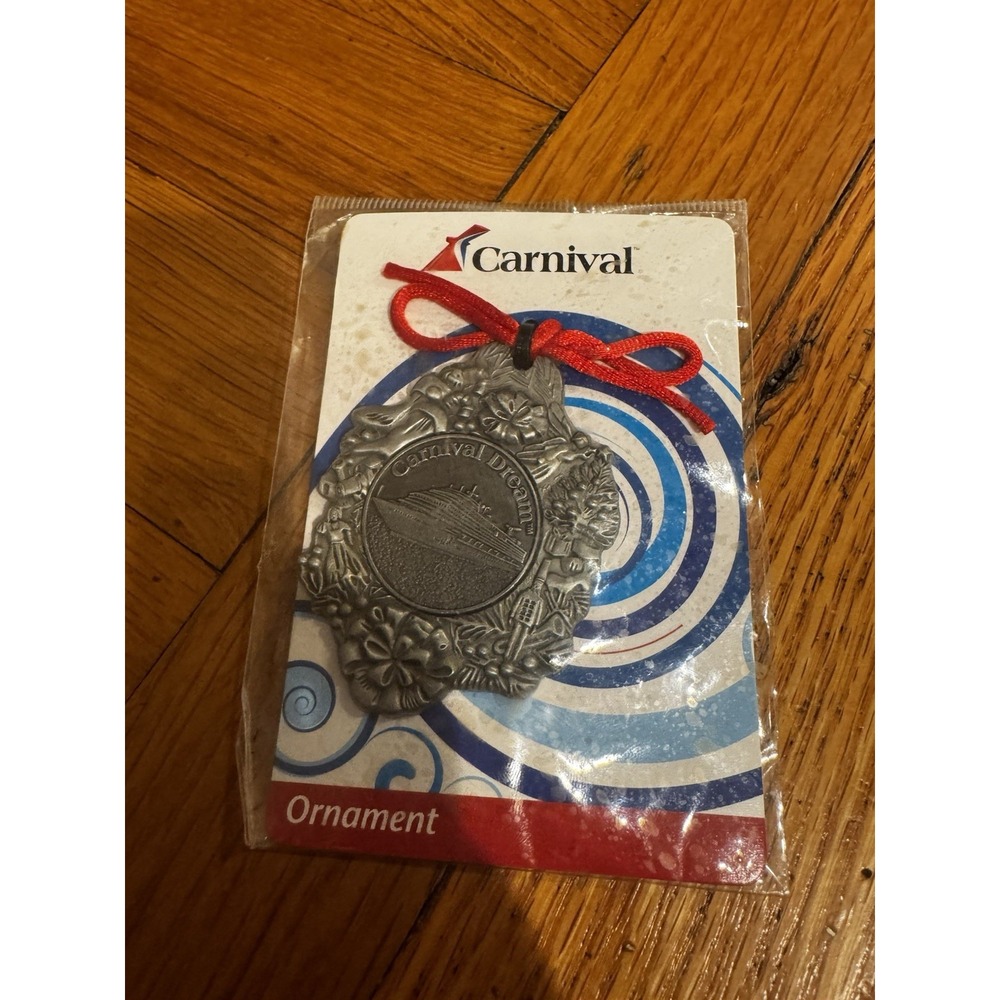 Dutch American Import Carnival Dream Ship Engraved Ornament Christmas NEW Pewter